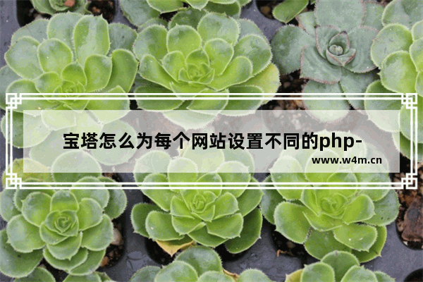 宝塔怎么为每个网站设置不同的php-