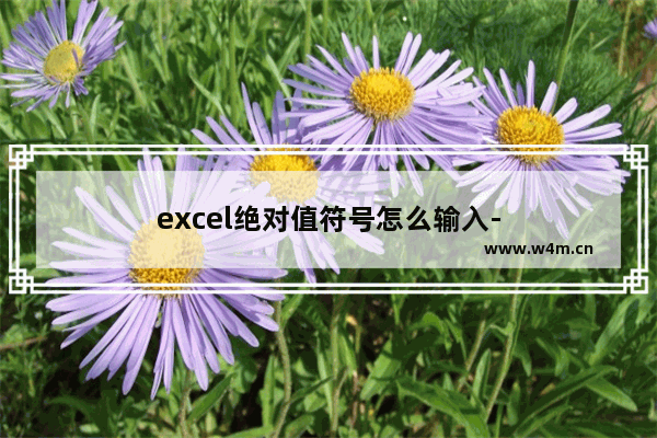 excel绝对值符号怎么输入-