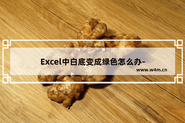 Excel中白底变成绿色怎么办-