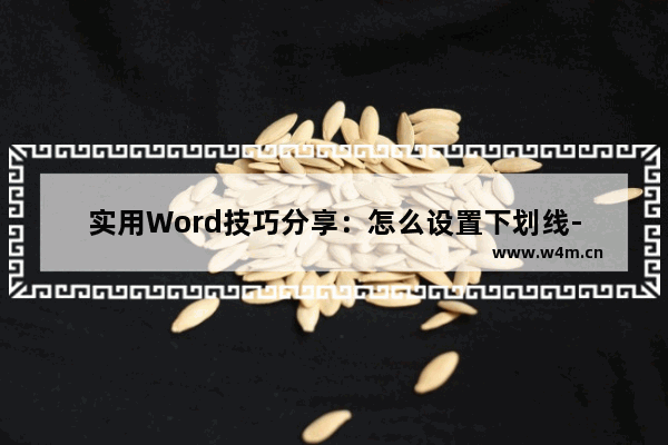 实用Word技巧分享：怎么设置下划线-