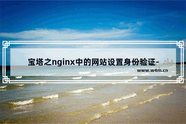 宝塔之nginx中的网站设置身份验证-