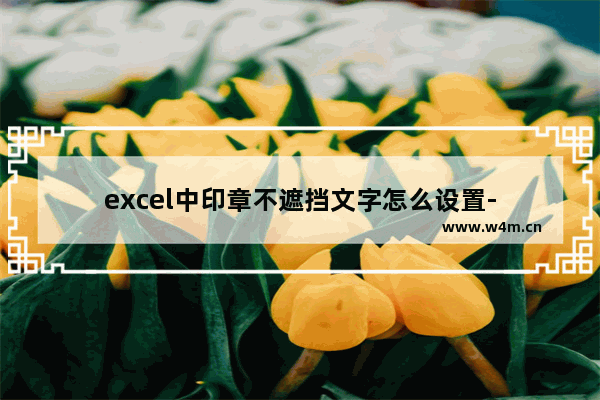 excel中印章不遮挡文字怎么设置-