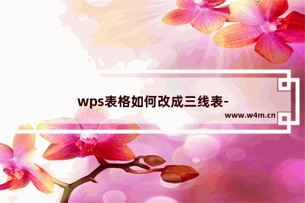 wps表格如何改成三线表-