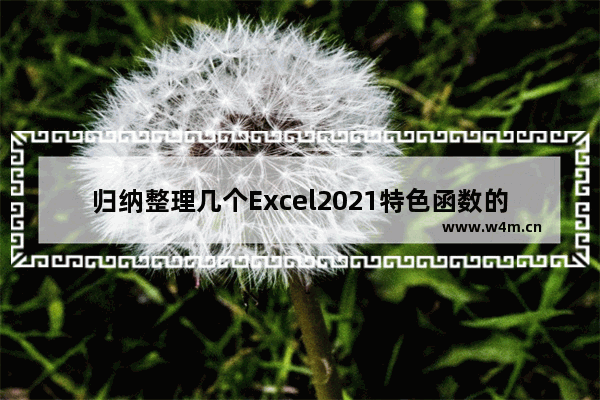 归纳整理几个Excel2021特色函数的用法-