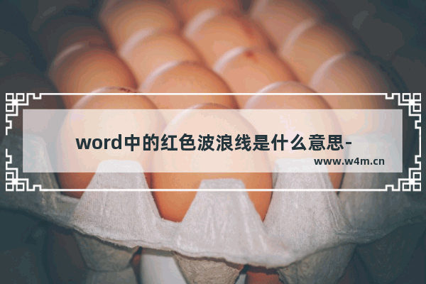 word中的红色波浪线是什么意思-