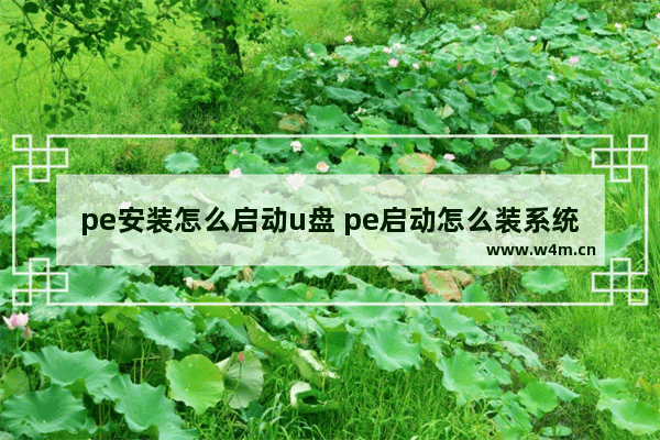 pe安装怎么启动u盘 pe启动怎么装系统