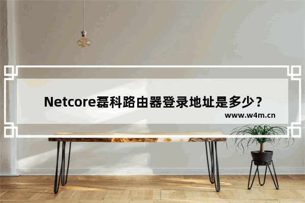 Netcore磊科路由器登录地址是多少？