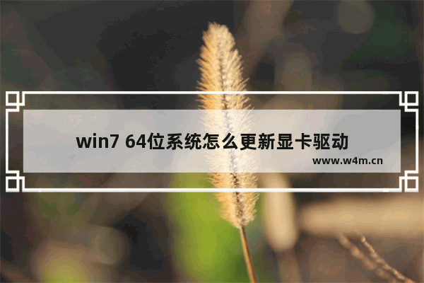 win7 64位系统怎么更新显卡驱动