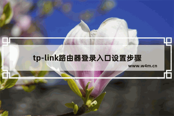 tp-link路由器登录入口设置步骤