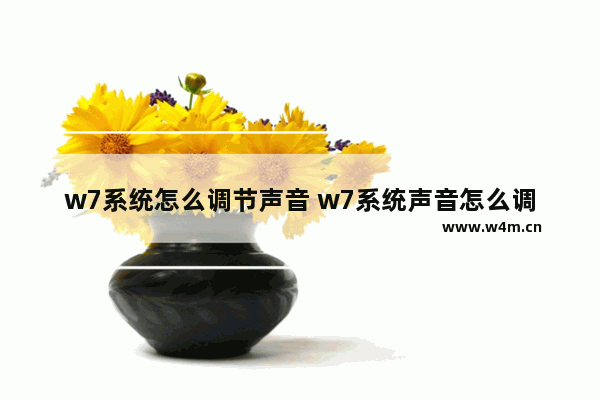 w7系统怎么调节声音 w7系统声音怎么调大