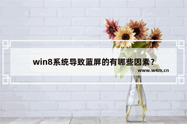 win8系统导致蓝屏的有哪些因素？