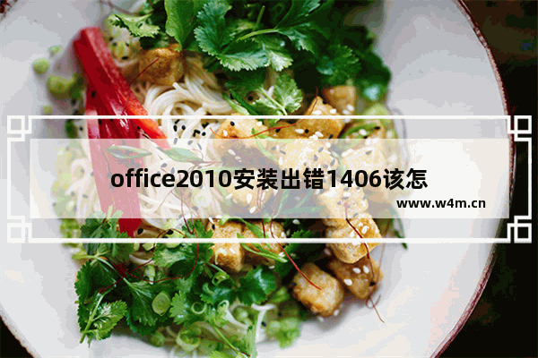 office2010安装出错1406该怎么办