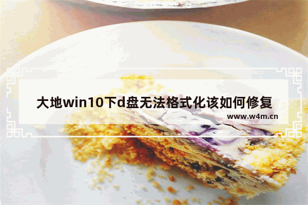 大地win10下d盘无法格式化该如何修复