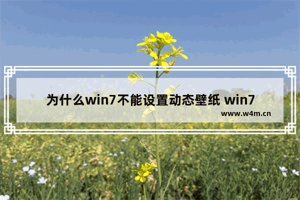 为什么win7不能设置动态壁纸 win7不能设置动态壁纸解决办法