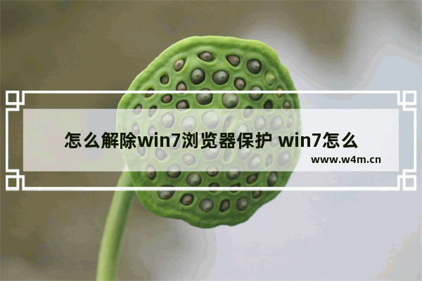 怎么解除win7浏览器保护 win7怎么关闭自带浏览器