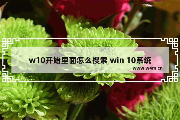 w10开始里面怎么搜索 win 10系统怎么找到搜索