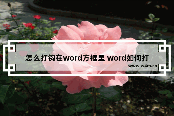 怎么打钩在word方框里 word如何打钩在方框上