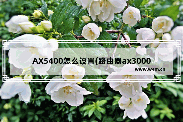 AX5400怎么设置(路由器ax3000好还是ax5400好)