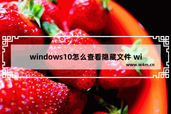 windows10怎么查看隐藏文件 windows10怎么查看隐藏文件方法介绍