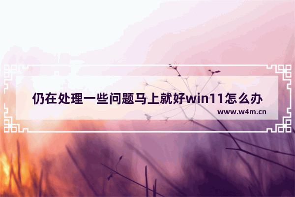 仍在处理一些问题马上就好win11怎么办 win11仍在处理一些问题马上就好解决办法