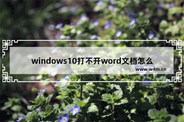 windows10打不开word文档怎么办 windows10打不开word文档解决方法