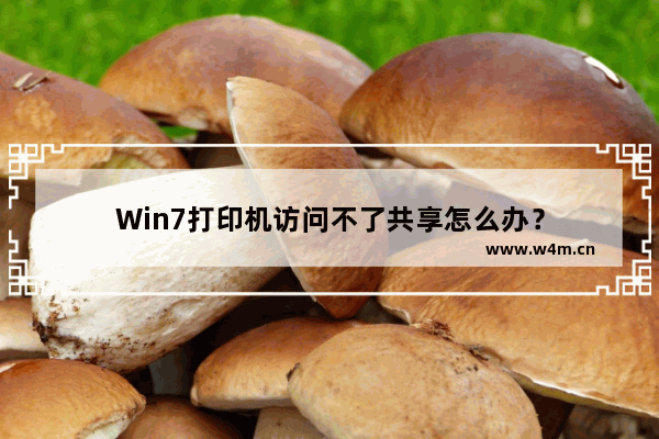 Win7打印机访问不了共享怎么办？