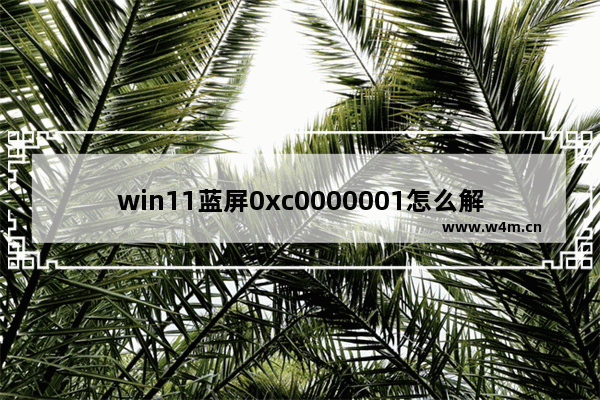 win11蓝屏0xc0000001怎么解决 win11蓝屏0xc0000001解决方法