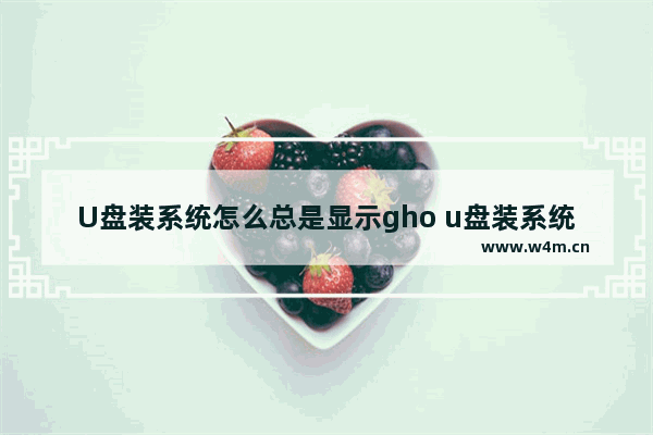 U盘装系统怎么总是显示gho u盘装系统一直卡在logo