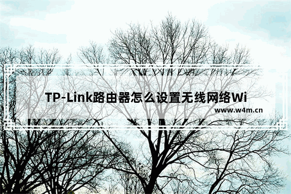 TP-Link路由器怎么设置无线网络Wi-Fi？