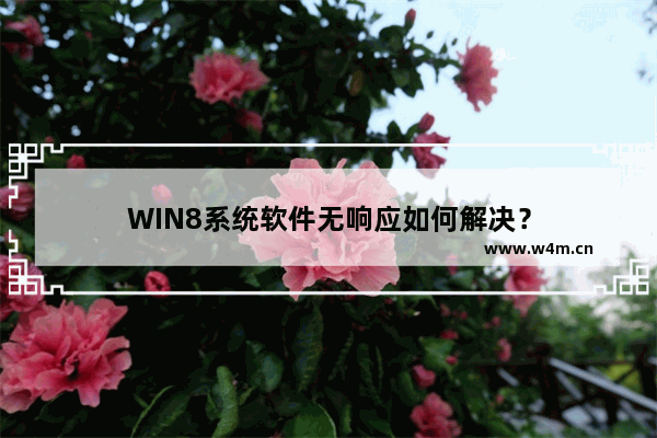 WIN8系统软件无响应如何解决？