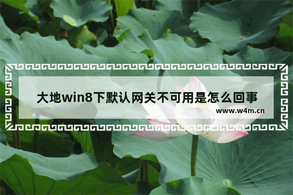 大地win8下默认网关不可用是怎么回事