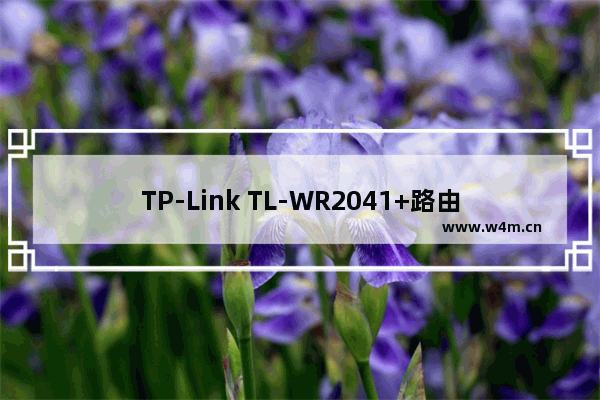 TP-Link TL-WR2041+路由器无线WiFi设置上网