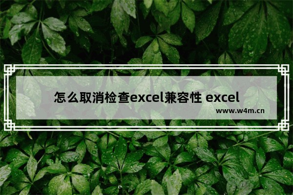 怎么取消检查excel兼容性 excel2010兼容性检查器 如何取消