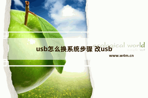 usb怎么换系统步骤 改usb