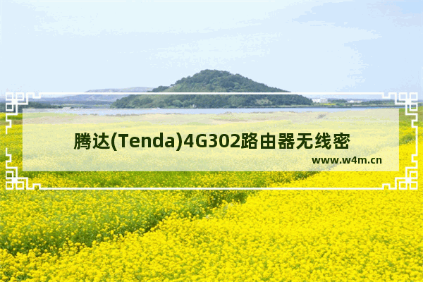 腾达(Tenda)4G302路由器无线密码和名称设置方法