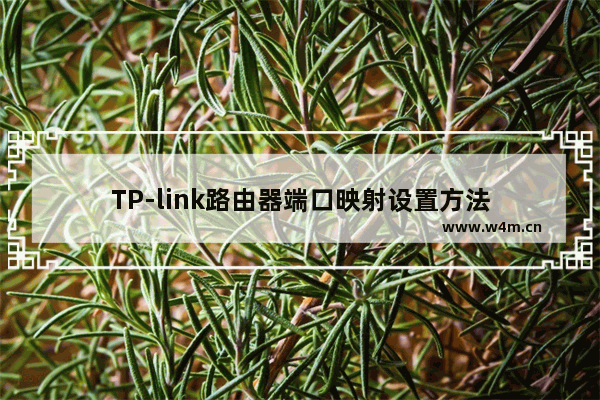 TP-link路由器端口映射设置方法