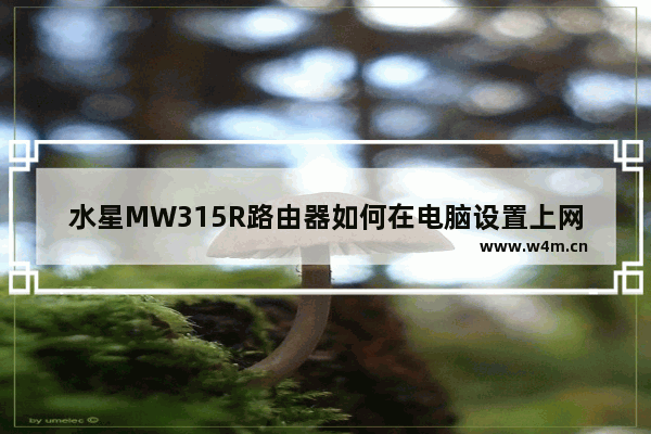 水星MW315R路由器如何在电脑设置上网？