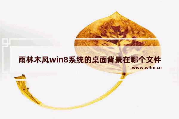 雨林木风win8系统的桌面背景在哪个文件夹