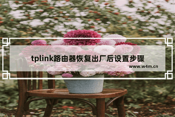 tplink路由器恢复出厂后设置步骤