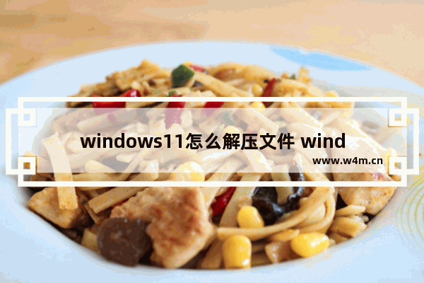 windows11怎么解压文件 windows11文件解压教程分享