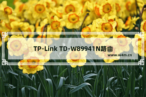 TP-Link TD-W89941N路由器一体机（电话线有IPTV)设置上网