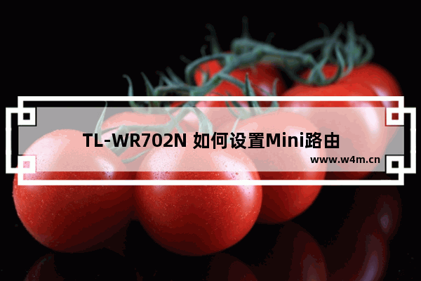 TL-WR702N 如何设置Mini路由器?