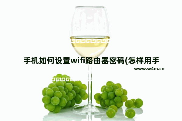 手机如何设置wifi路由器密码(怎样用手机设置路由器wifi密码)