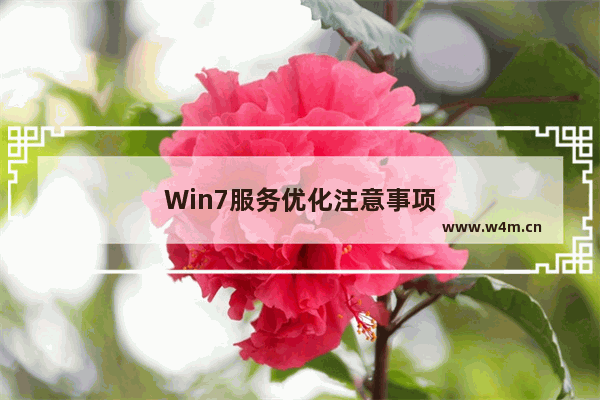 Win7服务优化注意事项