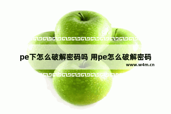 pe下怎么破解密码吗 用pe怎么破解密码