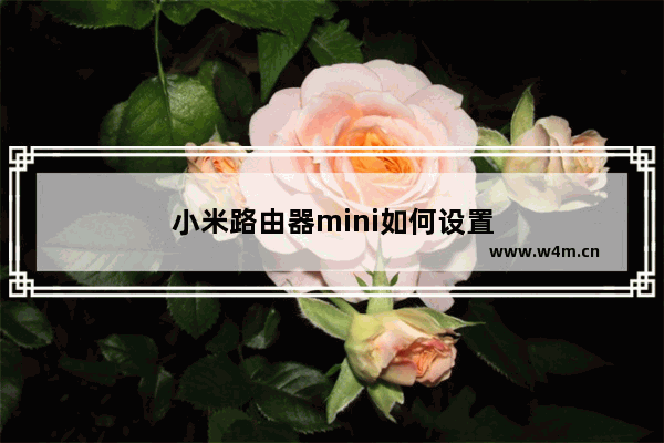 小米路由器mini如何设置