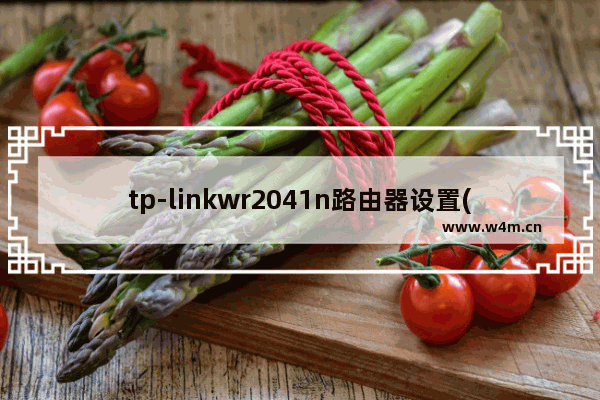 tp-linkwr2041n路由器设置(tplinktl-wr2041n路由器设置)