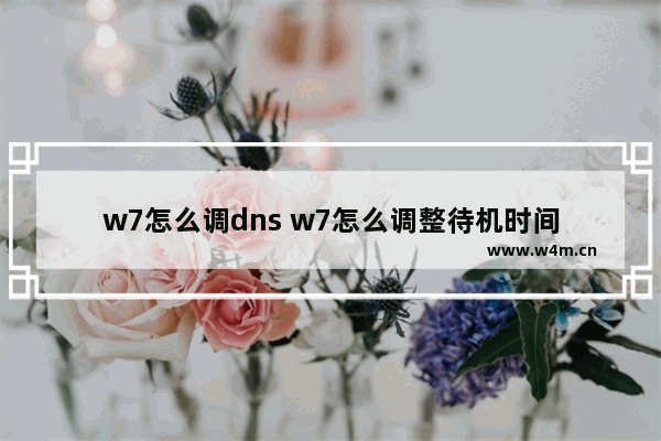 w7怎么调dns w7怎么调整待机时间