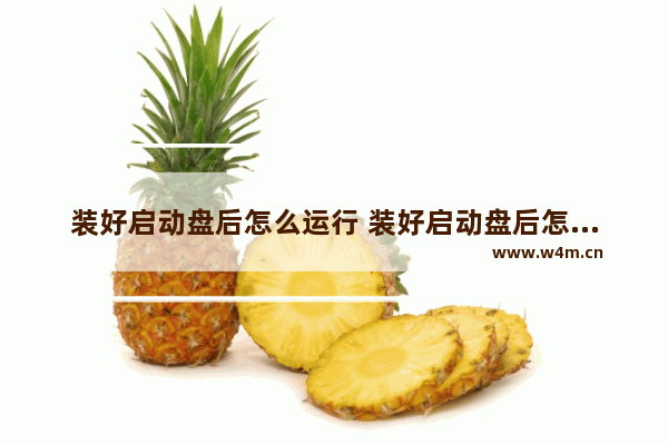 装好启动盘后怎么运行 装好启动盘后怎么运行程序