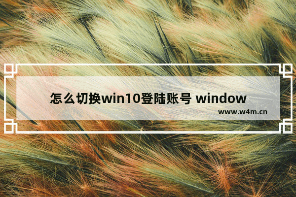 怎么切换win10登陆账号 window10怎么切换登录账户